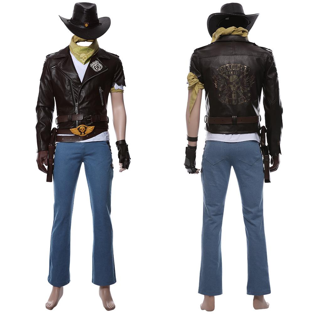 Overwatch Jesse McCree Costume pour hommes Halloween 2021 Costume de cosplay