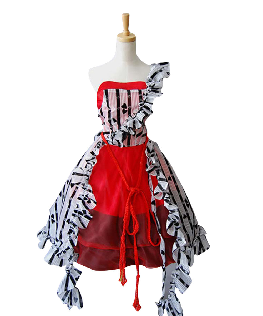 Alice au pays des merveilles Alice Robe de Cour Rouge Halloween Carnaval Costume de cosplay