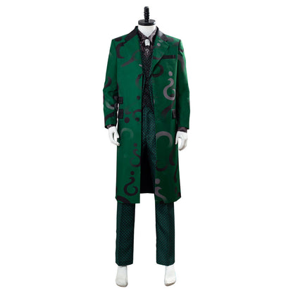 Costume de cosplay d'Edward Nygma alias Le Sphinx de Gotham Saison 5 Uniforme Vert Cosplay Costume