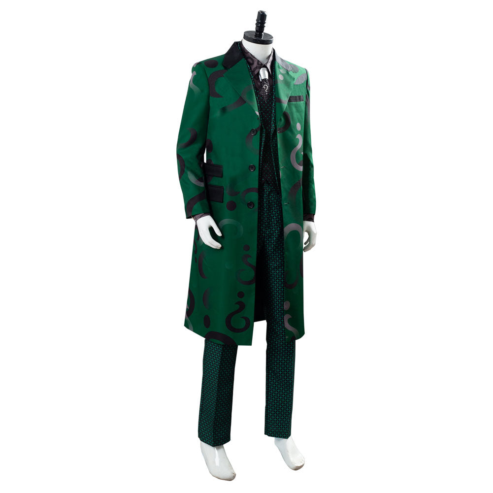 Costume de cosplay d'Edward Nygma alias Le Sphinx de Gotham Saison 5 Uniforme Vert Cosplay Costume