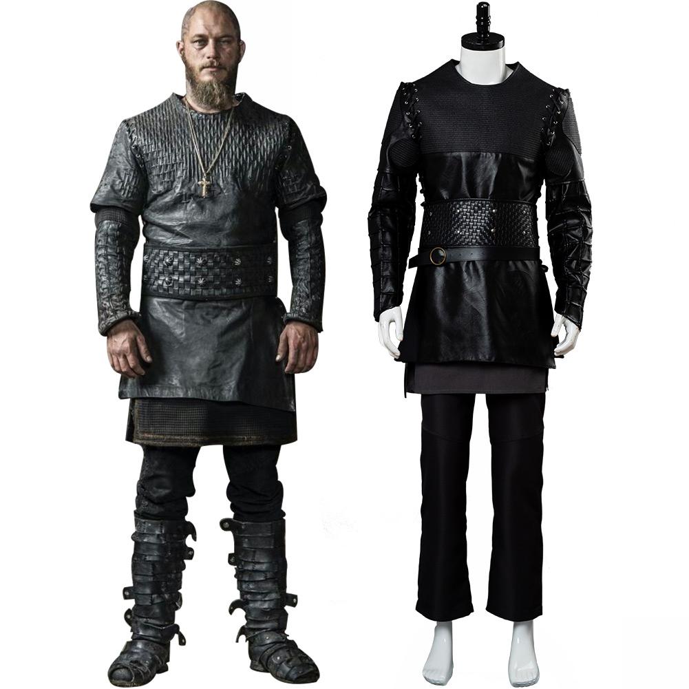 Vikings Ragnar Lothbrok Tenue Halloween Carnaval Costume de cosplay