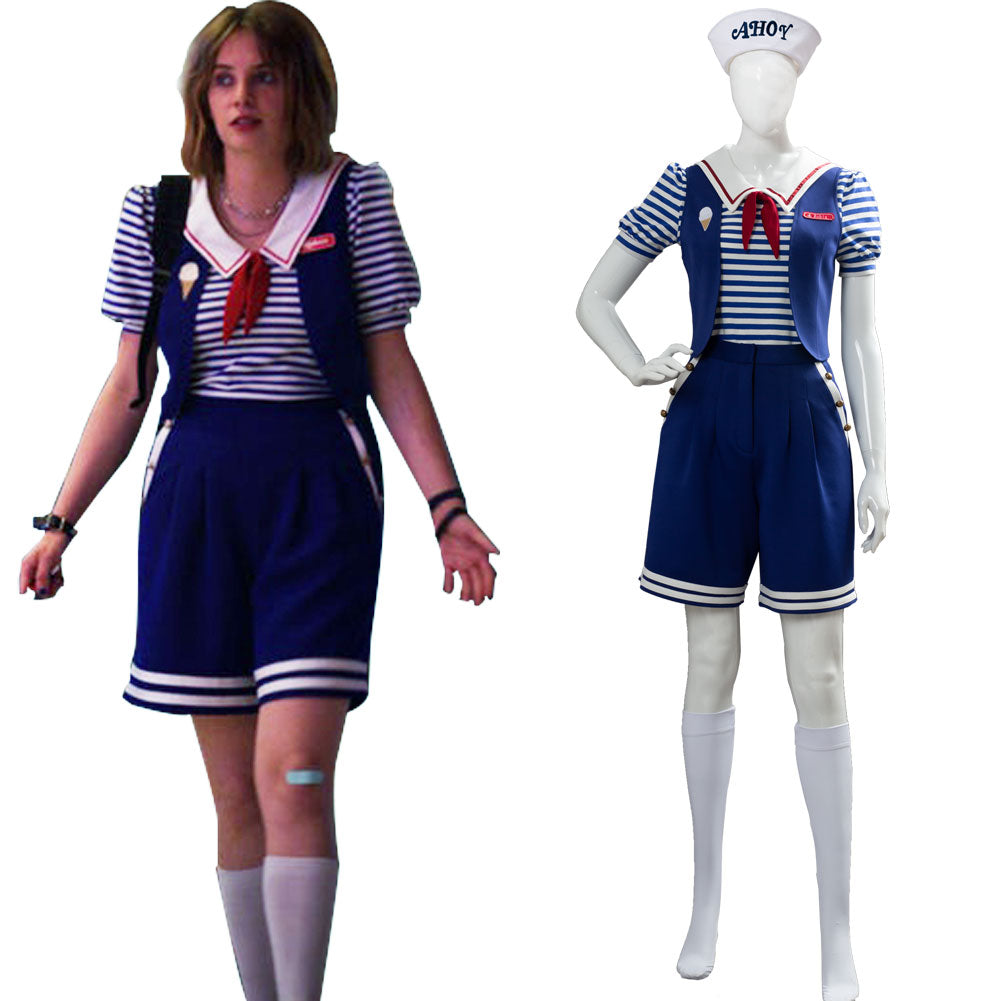 Stranger Things 3 Scoops Ahoy Steve Harrington Robin Costume de cosplay pour adultes et enfants