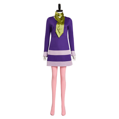 Scooby Doo! Where Are YouCostume de cosplay de Daphne Blake en robe pour Halloween Carnival Suit