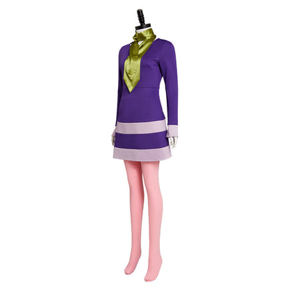 Scooby Doo! Where Are YouCostume de cosplay de Daphne Blake en robe pour Halloween Carnival Suit