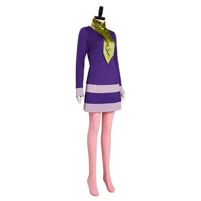 Scooby Doo! Where Are YouCostume de cosplay de Daphne Blake en robe pour Halloween Carnival Suit