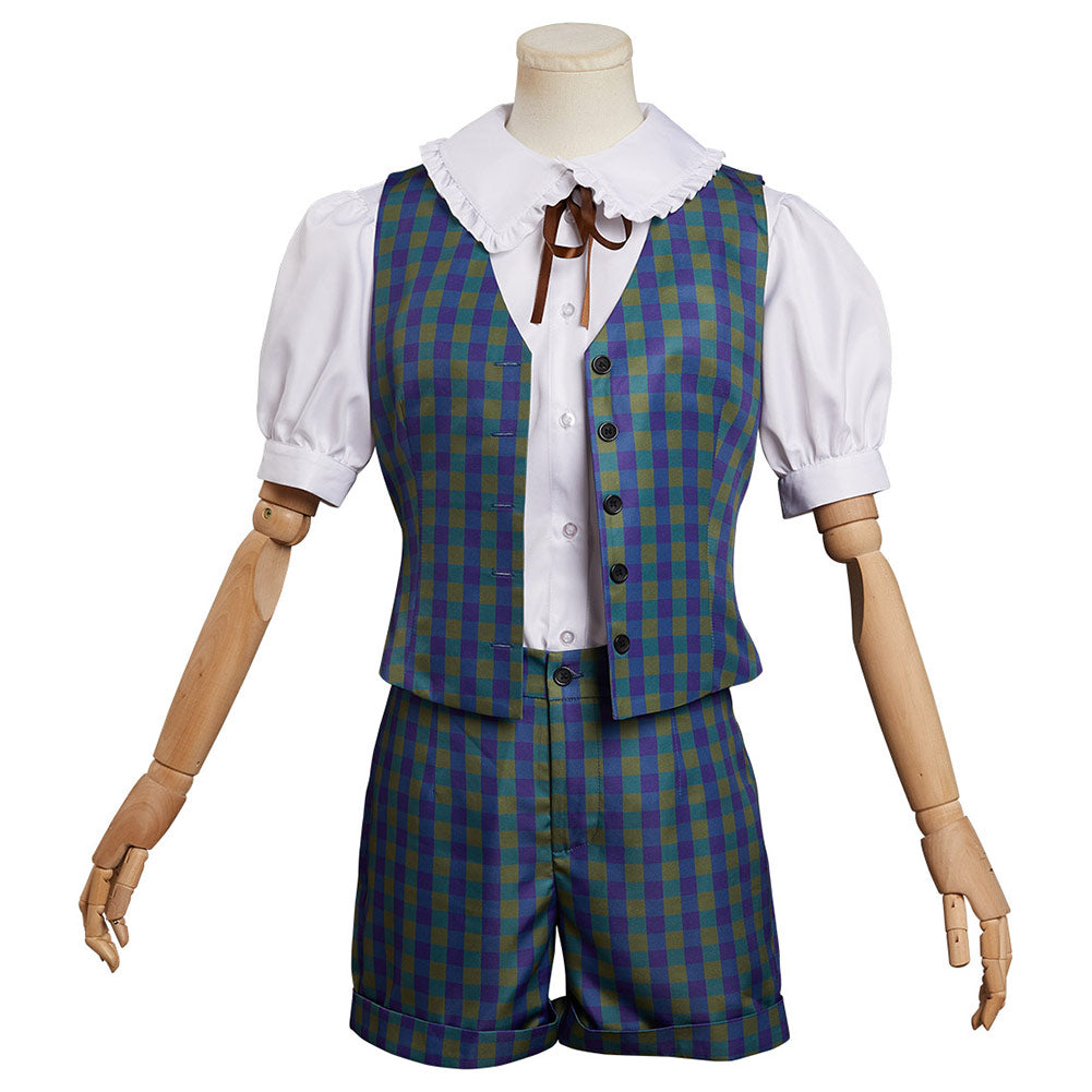 Stranger Things Saison Costume de cosplay de Suzie avec gilet, chemise et shorts pour Halloween Carnival Suit