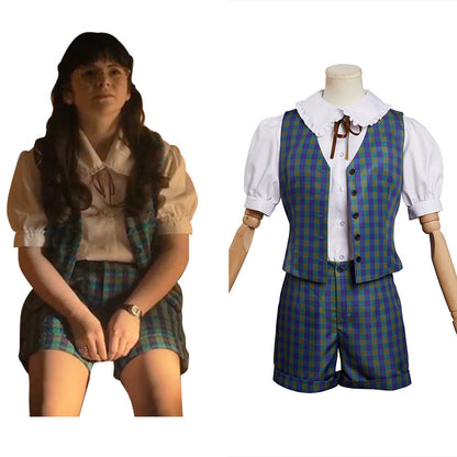 Stranger Things Saison Costume de cosplay de Suzie avec gilet, chemise et shorts pour Halloween Carnival Suit