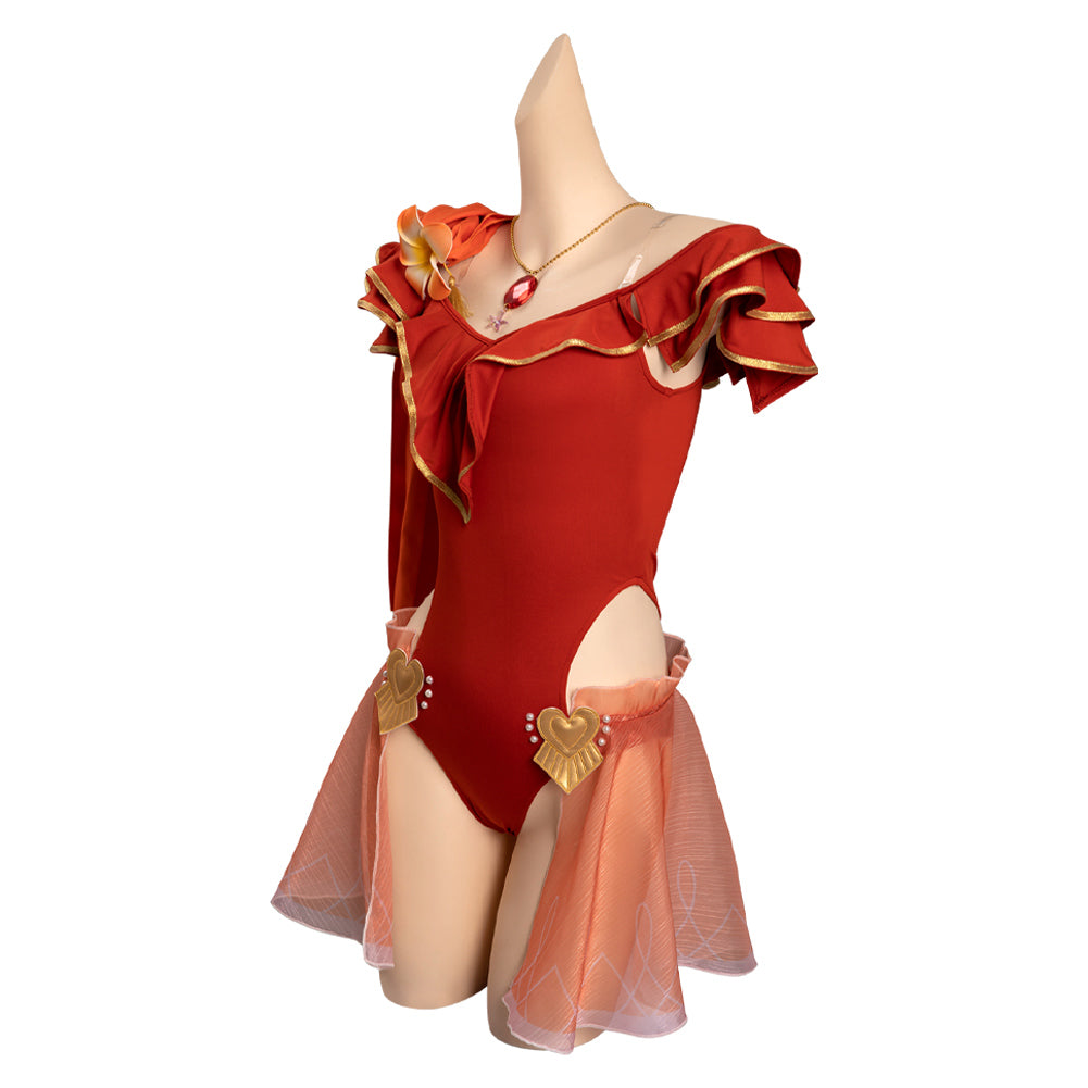 Fire Emblem Heroes Edelgard Von FresberCostume de cosplay avec combinaison, cape et maillot de bain pour Halloween, carnaval