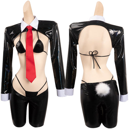 Costume de cosplay Bunny Girl Combinaison Noire Costume Sexy Tenues Halloween Carnaval Costume