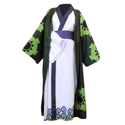 Anime One Piece Roronoa Zoro Costume de cosplay Kimono Robe Tenues