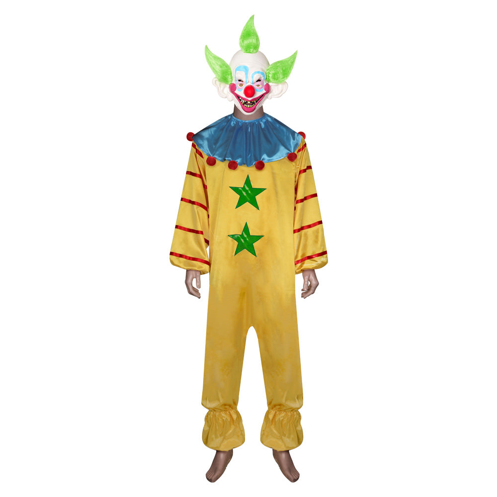 AdulteCostume de cosplay de Shorty des Killer Klowns From Outer Space en combinaison pour Halloween, carnaval