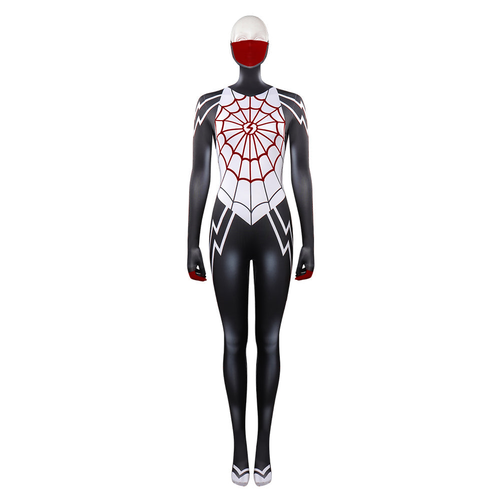 Spider-MaCostume de cosplay de Silk Cindy Moon avec combinaison pour Halloween, carnaval