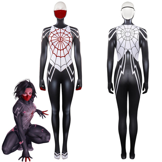 Spider-MaCostume de cosplay de Silk Cindy Moon avec combinaison pour Halloween, carnaval