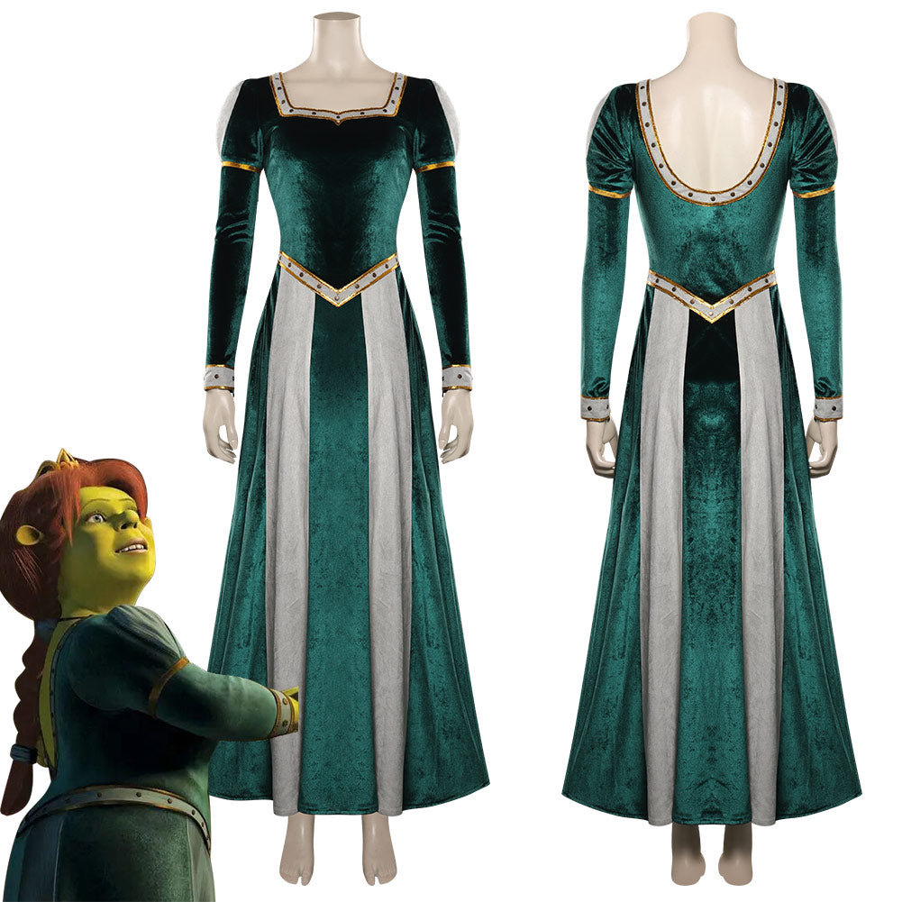 Shrek 2 FionCostume de cosplay avec robe pour Halloween, carnaval