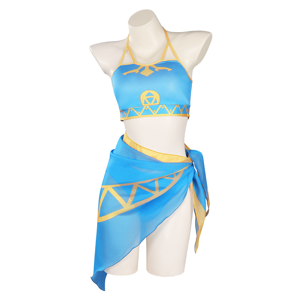 Breath of the Wild : Princesse ZeldCostume de cosplay sexy trois pièces Maillot de bain