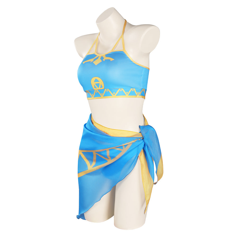 Breath of the Wild : Princesse ZeldCostume de cosplay sexy trois pièces Maillot de bain