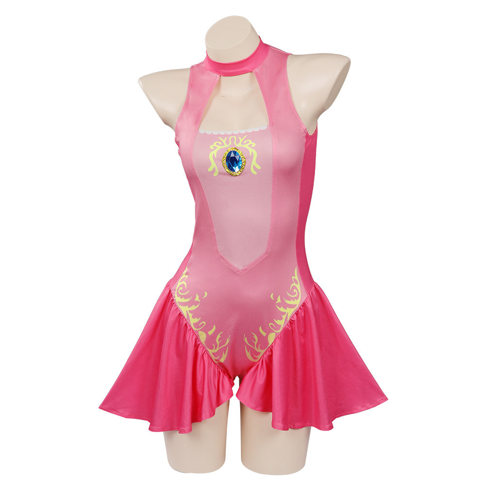 Princess PeacCostume de cosplay de maillot de bain en combinaison pour Halloween Carnival Suit