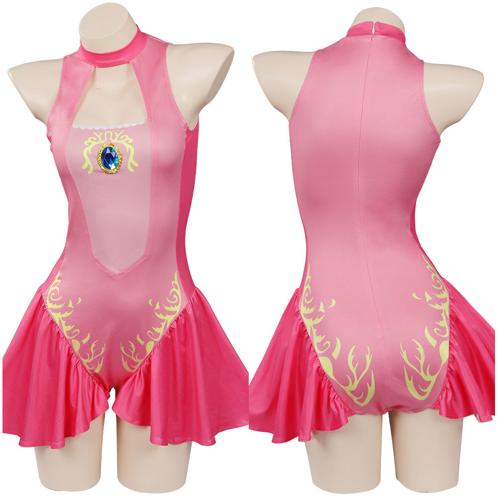 Princess PeacCostume de cosplay de maillot de bain en combinaison pour Halloween Carnival Suit