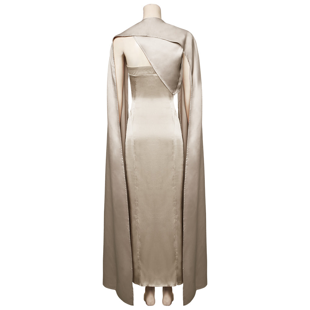 Star Wars Andor Saison Costume de cosplay de Mon Mothma avec cape pour Halloween, carnaval