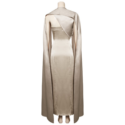 Star Wars Andor Saison Costume de cosplay de Mon Mothma avec cape pour Halloween, carnaval