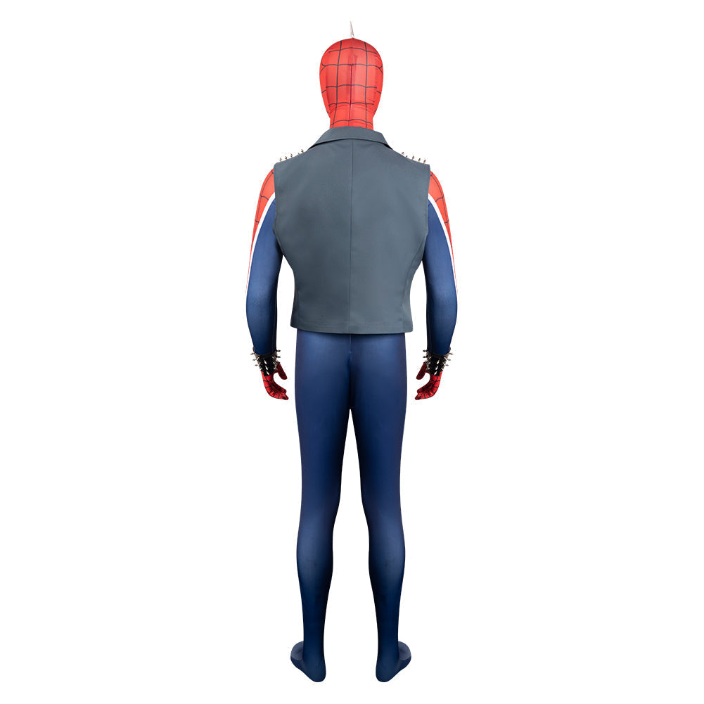 Spider-Man: Across The Spider-VersCostume de cosplay de Spider Punk pour Halloween, carnaval