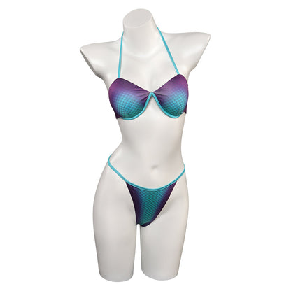 The Little MermaiCostume de cosplay d'Ariel en maillot de bain pour Halloween et carnaval, costume de déguisement