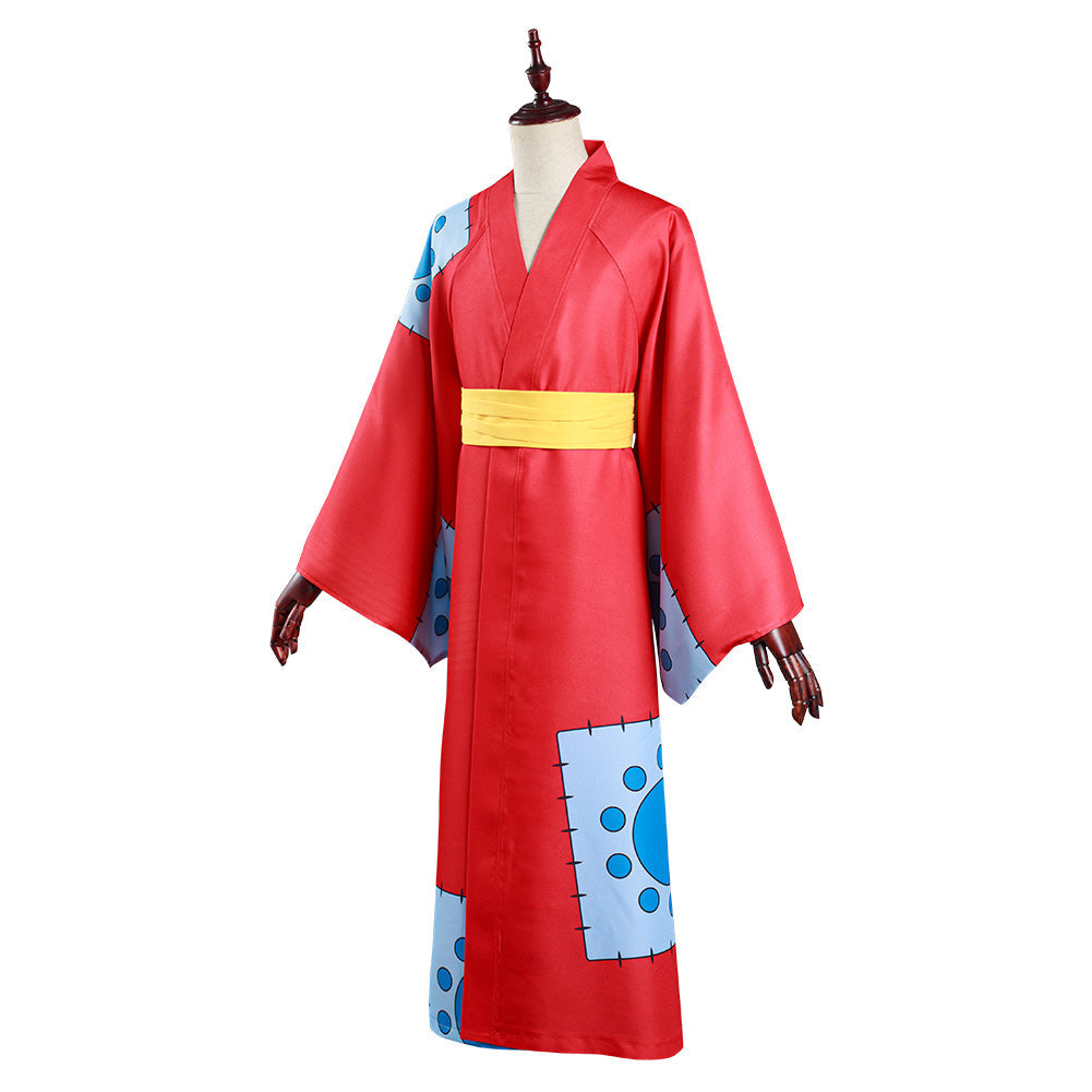 One Piece Wano Country Monkey D. Luffy Kimono Tenues Halloween Carnaval Costume de cosplay