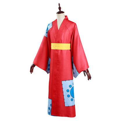 One Piece Wano Country Monkey D. Luffy Kimono Tenues Halloween Carnaval Costume de cosplay