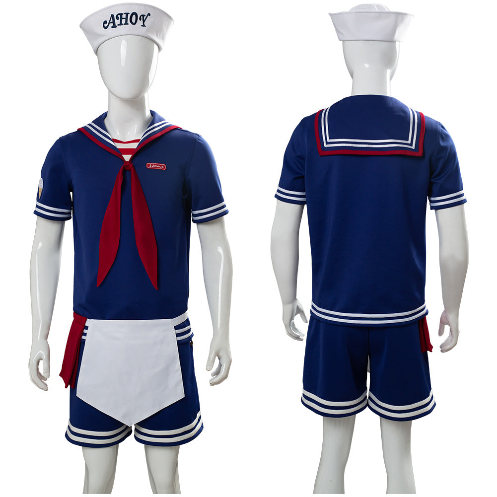 Stranger Things 3 Scoops Ahoy Steve Harrington Robin Costume de cosplay pour adultes et enfants