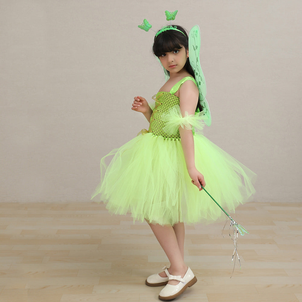 Tinker BelCostume de cosplay pour filles avec tutu, robe pour Halloween et carnaval, costume de déguisement