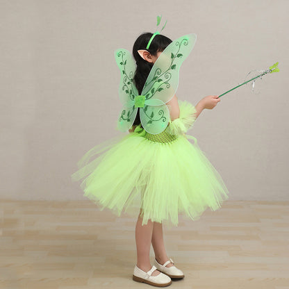 Tinker BelCostume de cosplay pour filles avec tutu, robe pour Halloween et carnaval, costume de déguisement