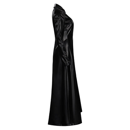 Matrix Resurrections Trinity Manteau Robe Tenues Halloween Carnaval Costume de cosplay