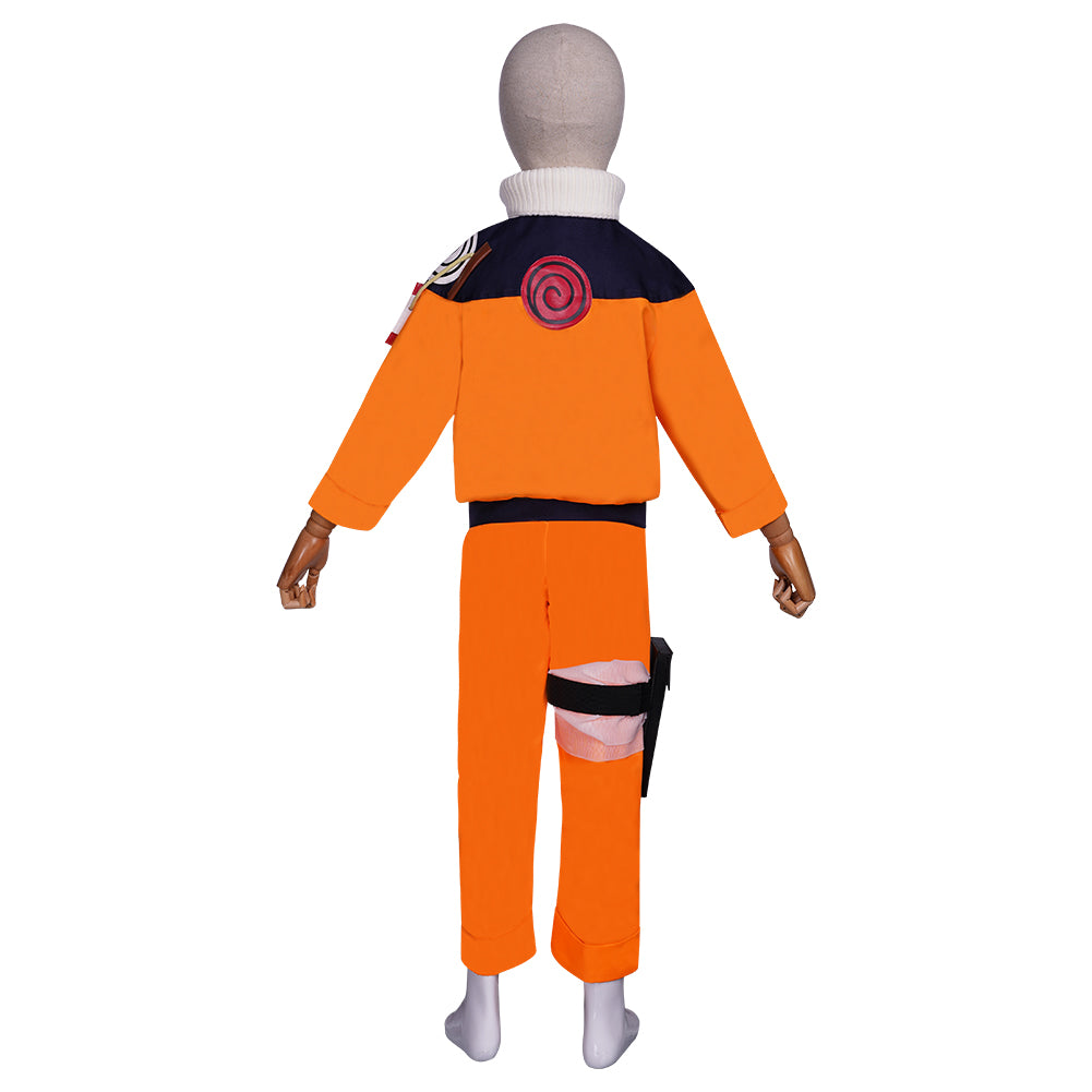 NARUTO Naruto Uzumaki Enfants Haut Pantalon Tenue Halloween Carnival Suit Costume de cosplay