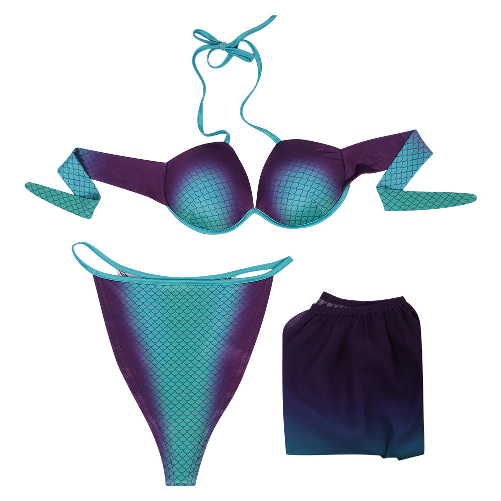 The Little MermaiCostume de cosplay d'Ariel en maillot de bain pour Halloween et carnaval, costume de déguisement