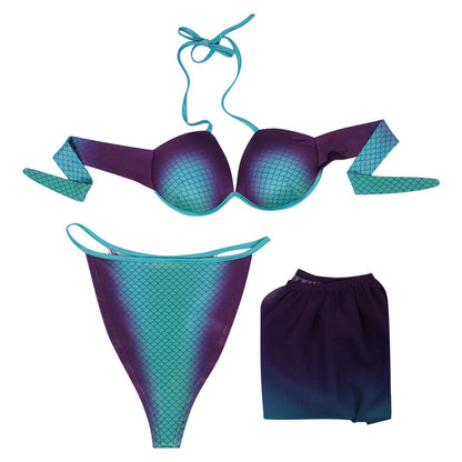 The Little MermaiCostume de cosplay d'Ariel en maillot de bain pour Halloween et carnaval, costume de déguisement