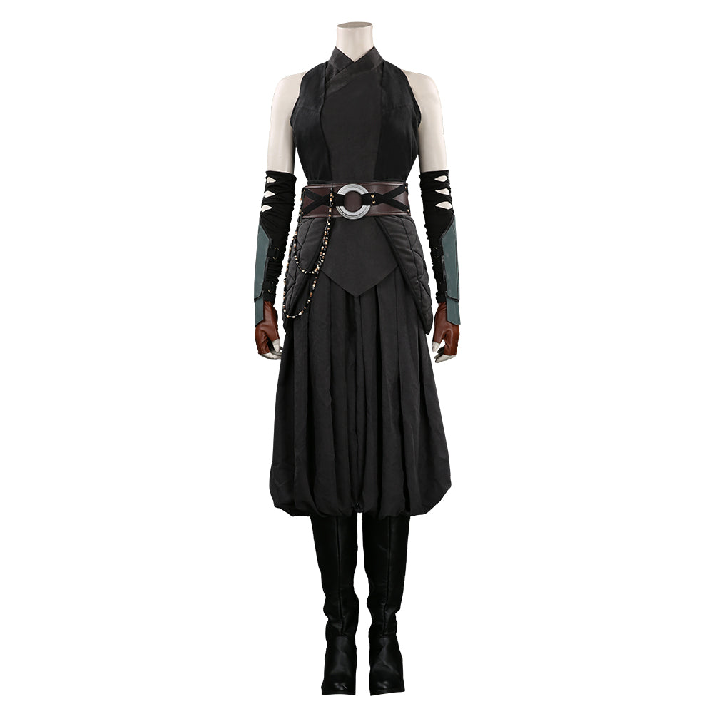 The MandaloriaTenue de cosplay d'Ahsoka Tano en noir pour Halloween Carnival Suit Cosplay Costume