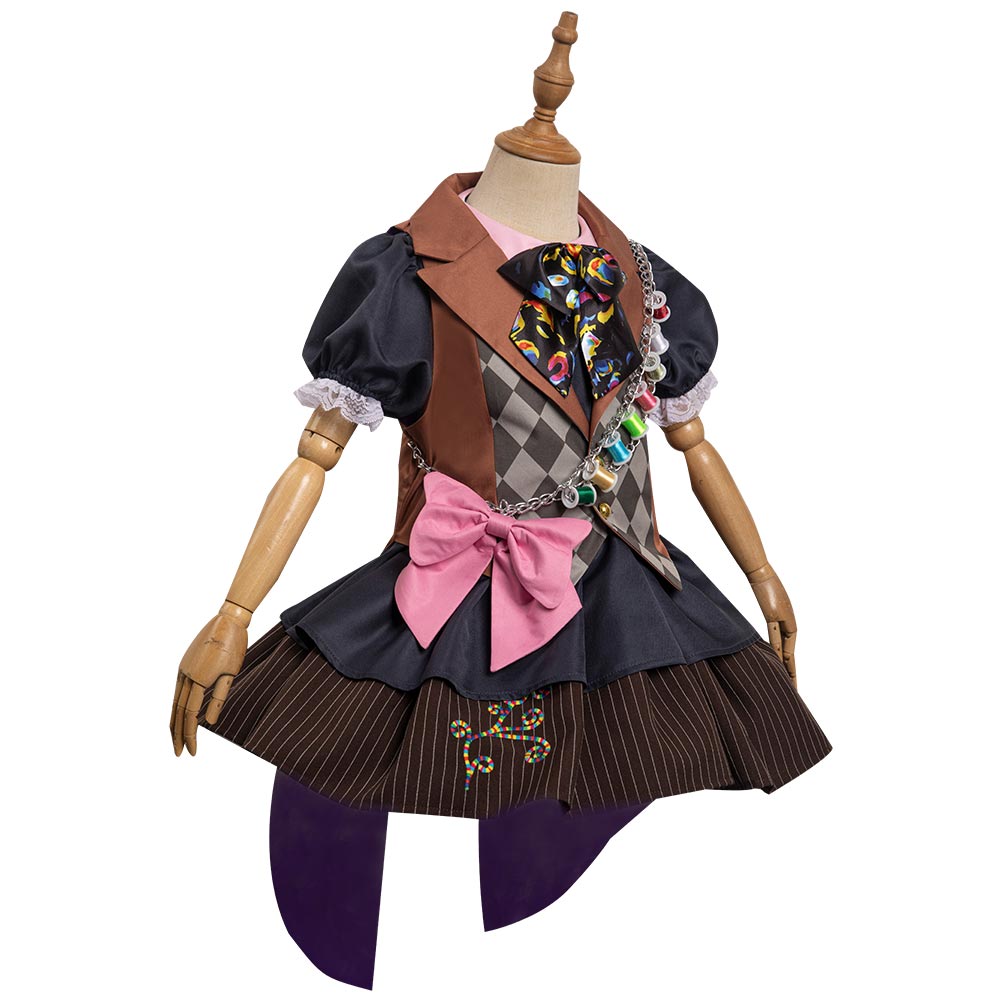 Alice au pays des merveilleCostume de cosplay du Chapelier fou Tarrant Hightopp pour enfants pour Halloween, carnaval