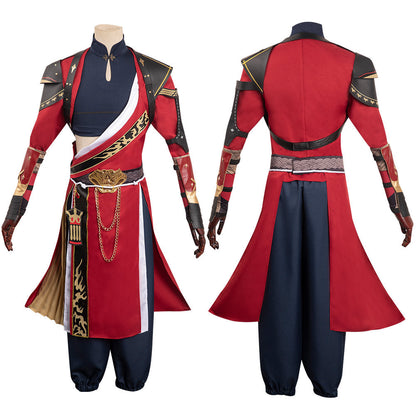 Code KitCostume de cosplay de Sun Ce avec gilet et chemise pour Halloween et carnaval