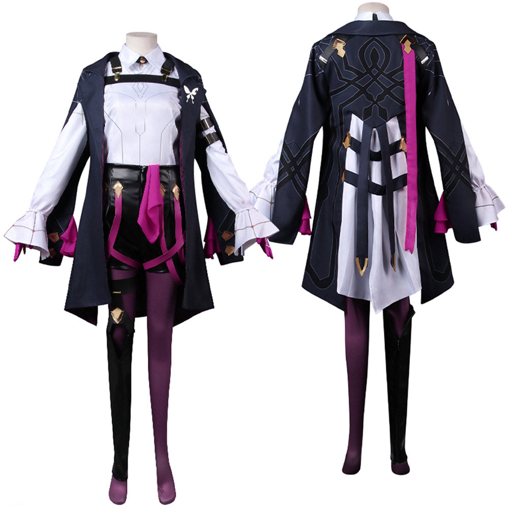 Anime Honkai: Star RaiCostume de cosplay de Kafka pour Halloween et carnaval, costume de déguisement