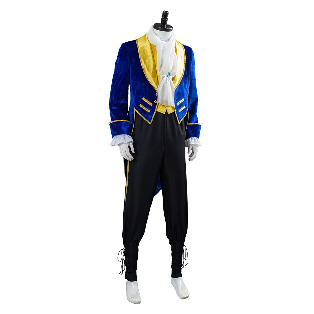 Costume de cosplay du prince de La Belle et la Bête pour hommes Halloween Carnival Costume