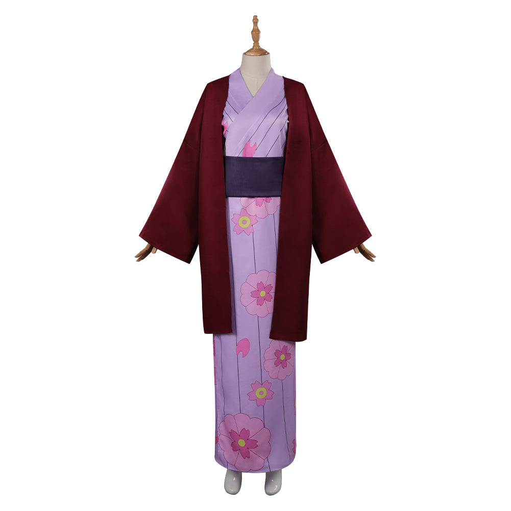 Kanroji MitsurCostume de cosplay en kimono pour Halloween et carnaval, costume de déguisement