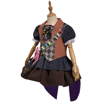 Alice au pays des merveilleCostume de cosplay du Chapelier fou Tarrant Hightopp pour enfants pour Halloween, carnaval