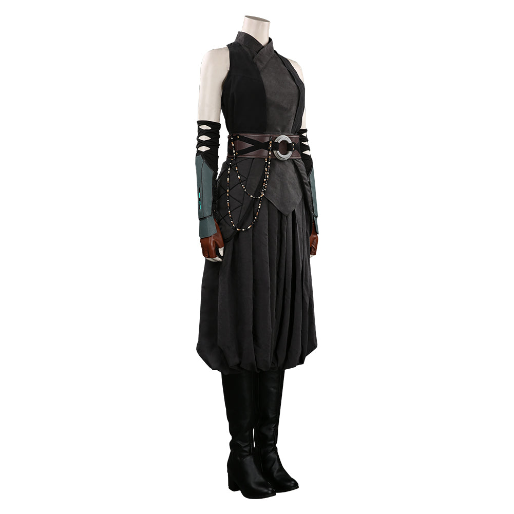 The MandaloriaTenue de cosplay d'Ahsoka Tano en noir pour Halloween Carnival Suit Cosplay Costume