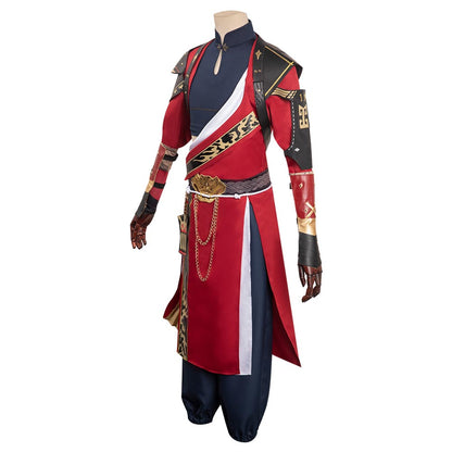 Code KitCostume de cosplay de Sun Ce avec gilet et chemise pour Halloween et carnaval