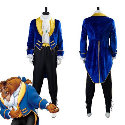 Costume de cosplay du prince de La Belle et la Bête pour hommes Halloween Carnival Costume