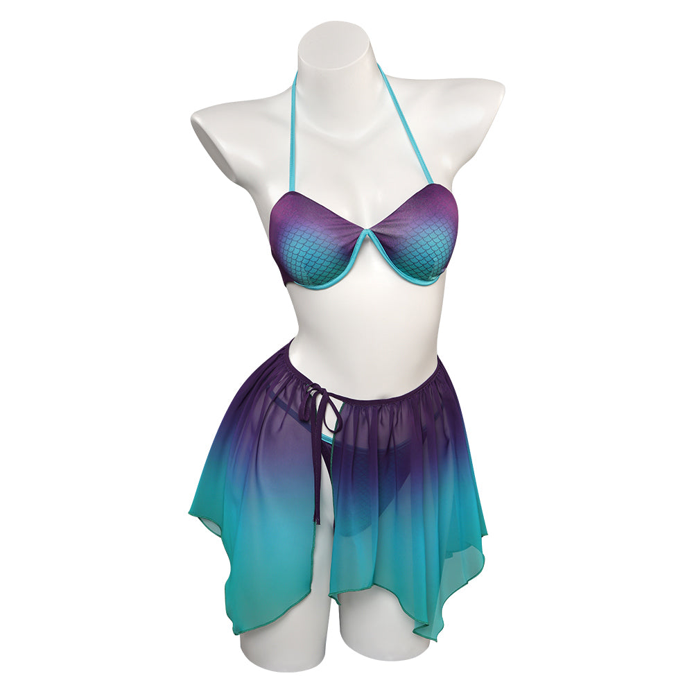 The Little MermaiCostume de cosplay d'Ariel en maillot de bain pour Halloween et carnaval, costume de déguisement