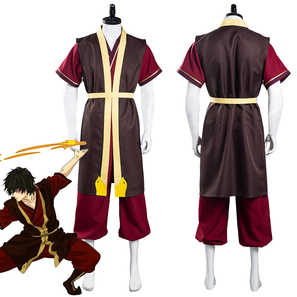 Avatar : Le Dernier Maître de l'Air Zuko Pantalon Gilet Tenue Halloween Carnival Suit Costume de cosplay