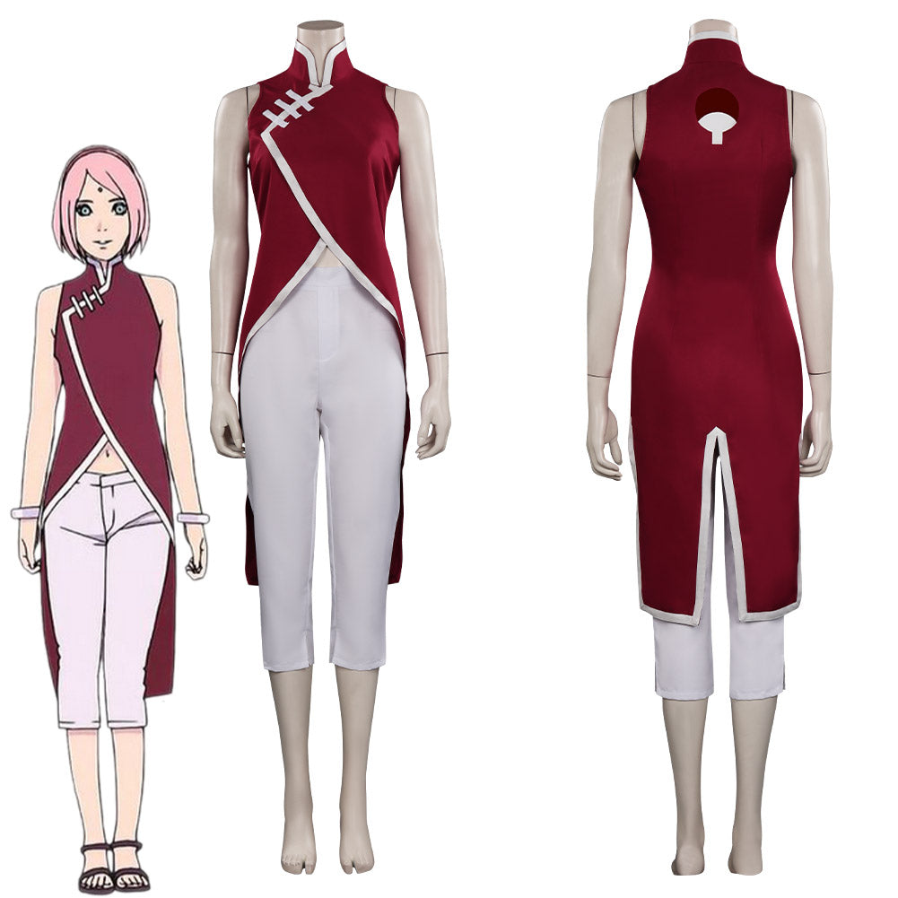 BORUTO NARUTO NEXT GENERATIONTenue de cosplay d'Haruno Sakura pour Halloween Carnival Suit Cosplay Costume