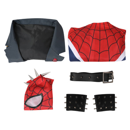 Spider-Man: Across The Spider-VersCostume de cosplay de Spider Punk pour Halloween, carnaval