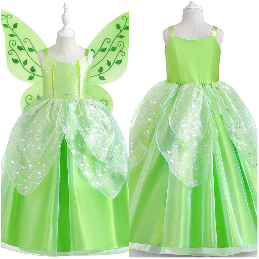 Enfants Filles Peter Pan & Wendy Tinker BelCostume de cosplay pour Halloween et carnaval, robe de déguisement